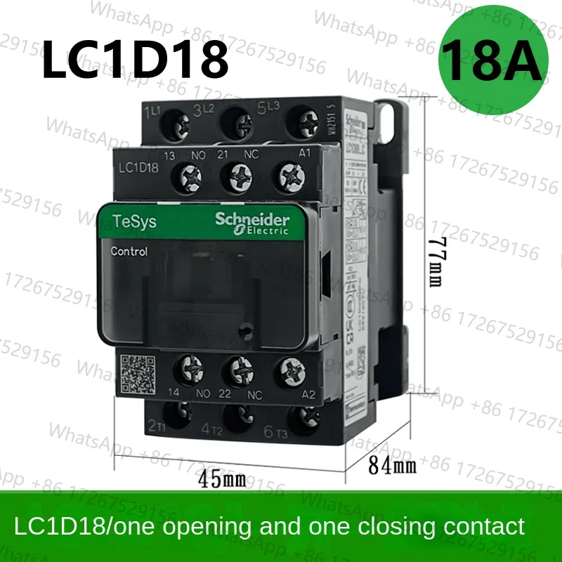 Новый черный трехполюсный контактор Schneider LC1D09A LC1D12A LC1D18A (версии B7C, F7C, Q7C, M7C) для переменного тока, 24В, 110В, 220В, 380В (art.: 3920db13499ec) - 3920db13499ec