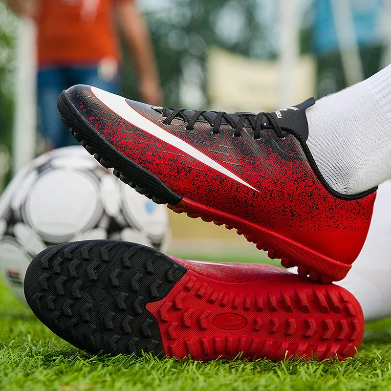 Outdoor White Golden FG/TF Children's Football Boots Kids Soccer Shoes Cleats Low-cut Futsal Football Spikes Sneakers Men Women