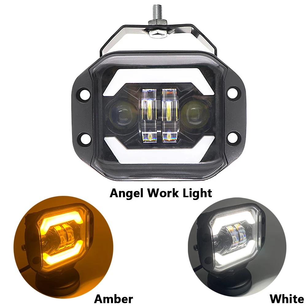 

Светодиодный рабочий фонарь со скрытым креплением, точечный луч для бездорожья 4X4 ATV для автомобиля, грузовика, квадроцикла, джипа, светодиодные фары, противотуманные фары для вождения