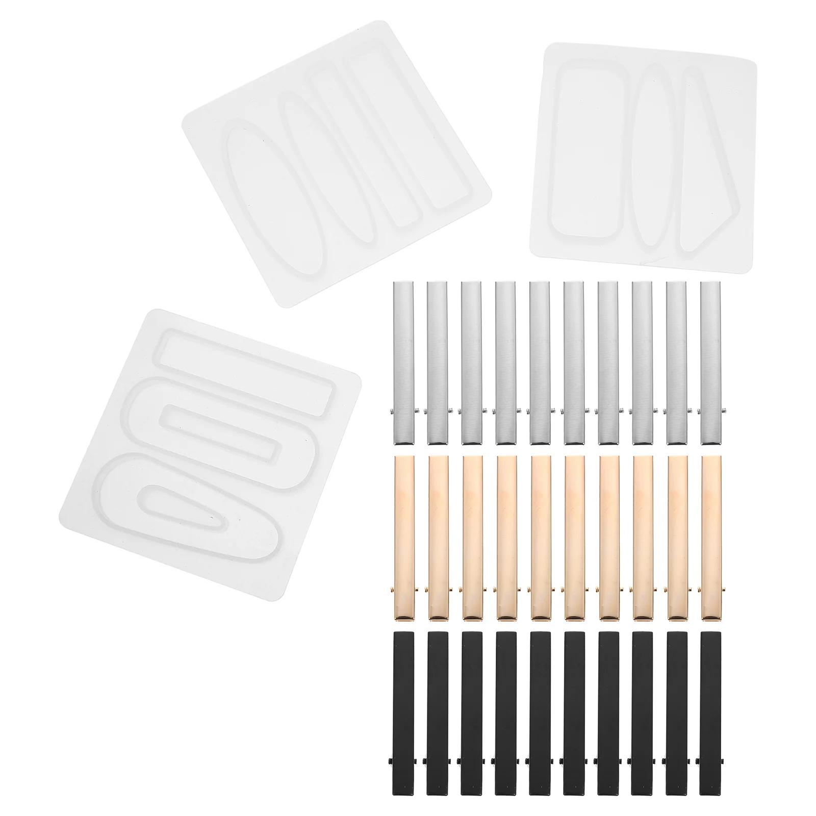 

1 Set of Hairpin Ornament Molds DIY Manual Molds Silicone Molds with Hairpins
