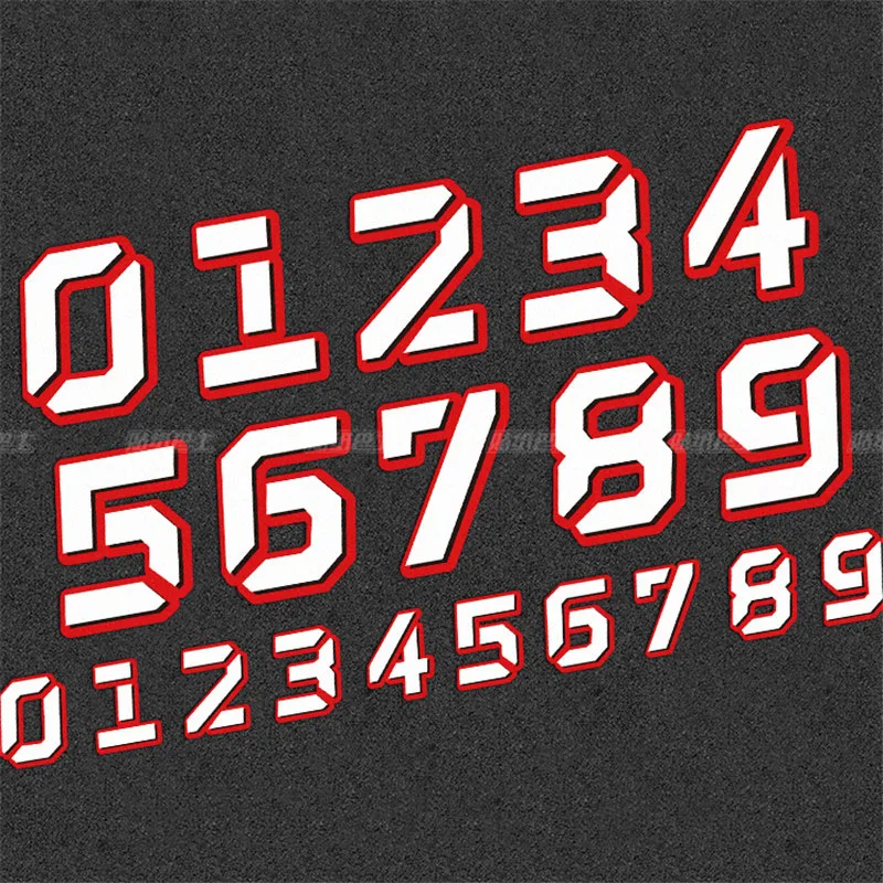 

Car Decorate Applique Font Race Number Racing Number Decal Universal Racing Motocross Stickers Motorcycle Numerals 012345679