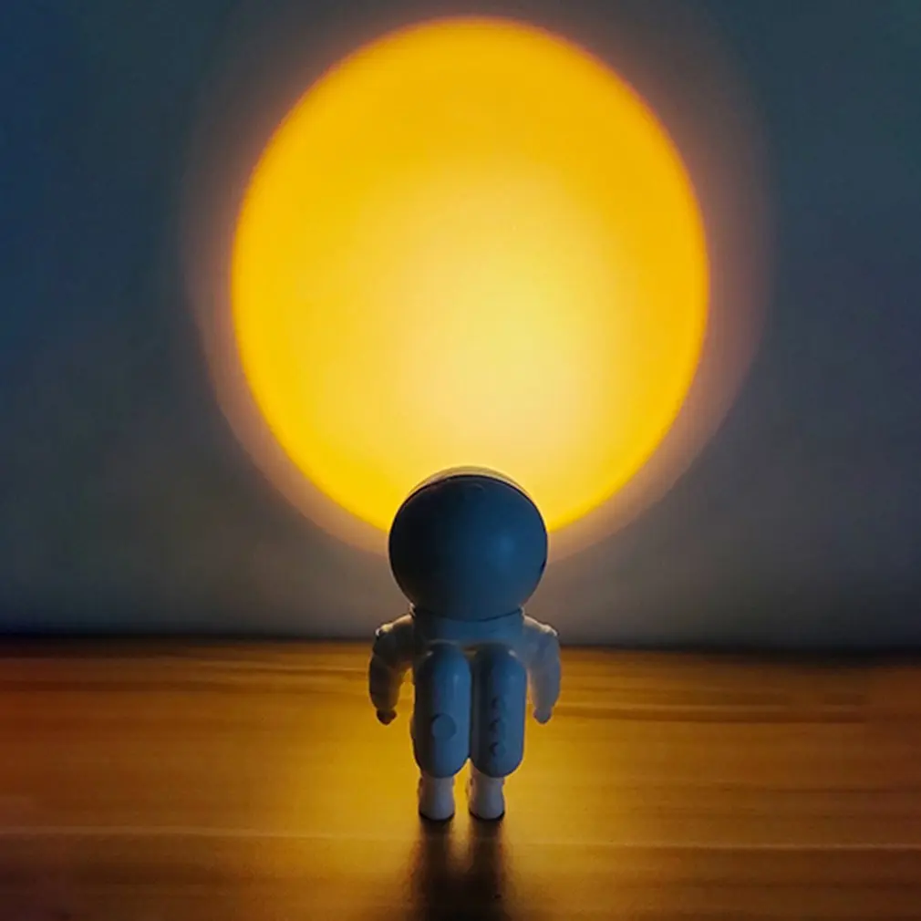 

Astronaut Robot Rainbow Projection Sun Lamp Table Night Light Sunset Lamp Bedroom Atmosphere Light For Bedroom Decor