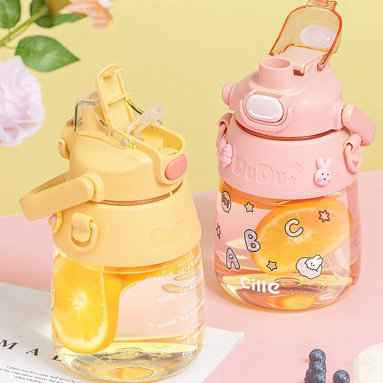 

Large Capacity Water Cup Girls High Appearance Children Student Sports Kettle Summer Straw Net Red Belly Cup