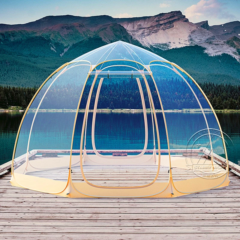 

advanced transparent tent outdoor portable folding camping tent starry sky bubble house quick opening thickening exquisite shade