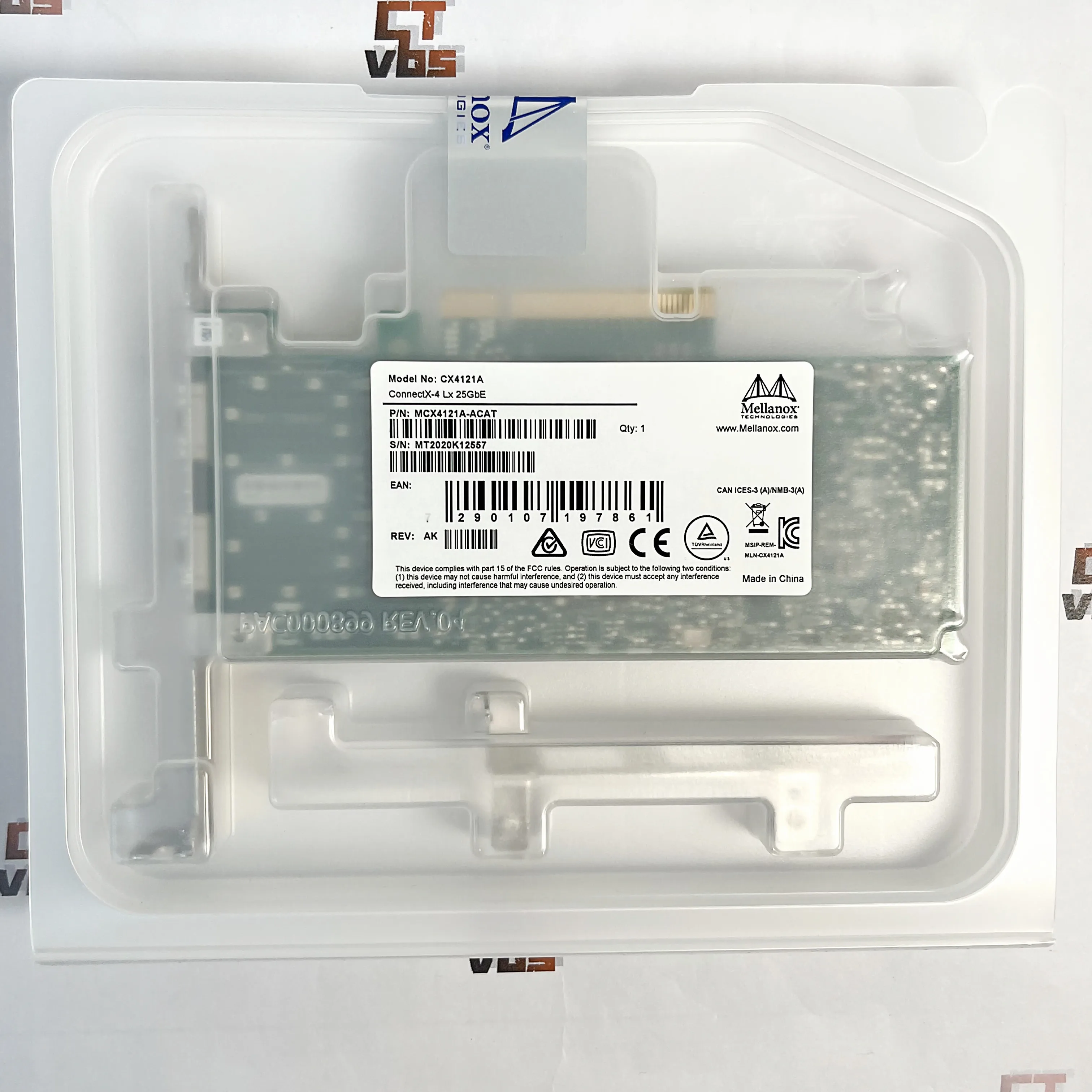 CX4121A MCX4121A-ACAT Mellanox ConnectX-4 25Gigabit Ethernet ADAPTER CARD PCIE