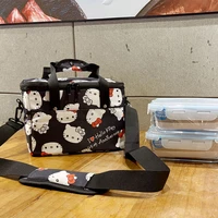 sanrio hello kitty bag cute lunch box bag handbag insulated bag large capacity lunch box bag heat insulation bag crossbody