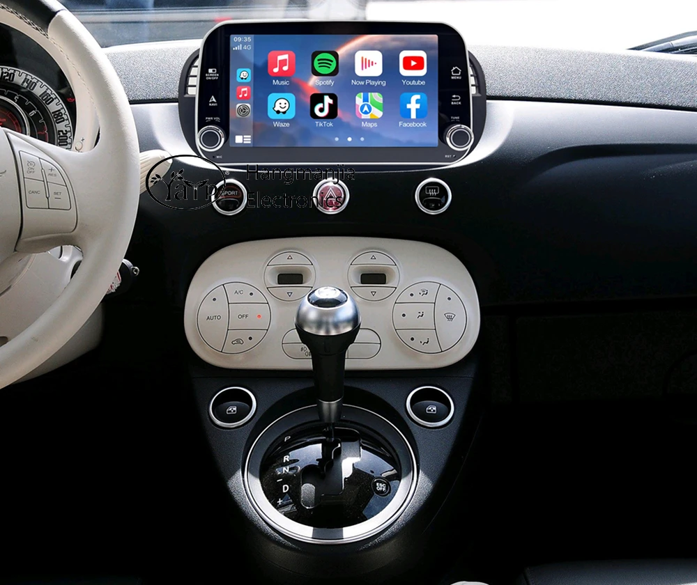 Фото HMG Android 13 авто радио для FIAT 500 Abarth 2007 2008 2009-2015 мультимедийный экран стерео GPS беспроводной CarPlay Android Auto 8 дюймов №2