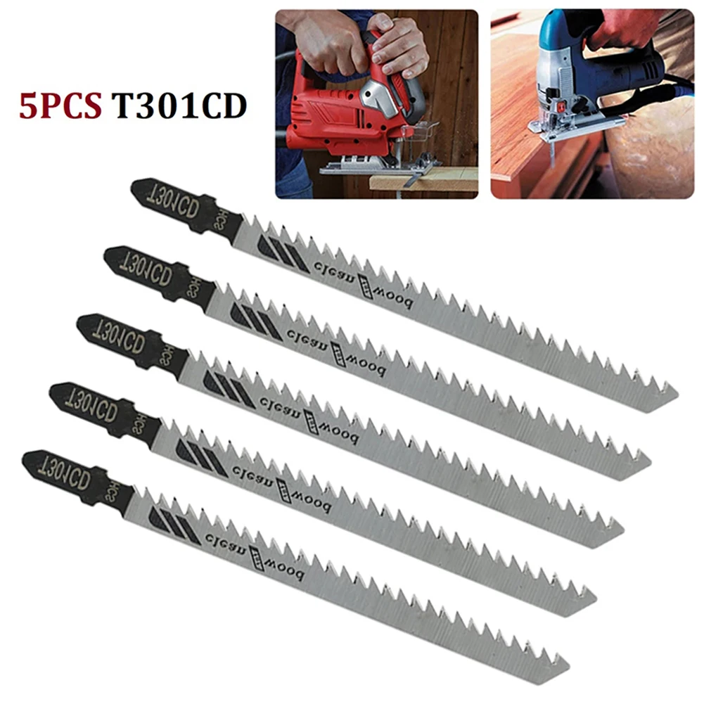 

5Pcs T301CD Jigsaw Blades Reciprocating Saw Blade 4.56inch For Sheet Panels Wood Plastic Metal Cutting Hand Tool-Accessories