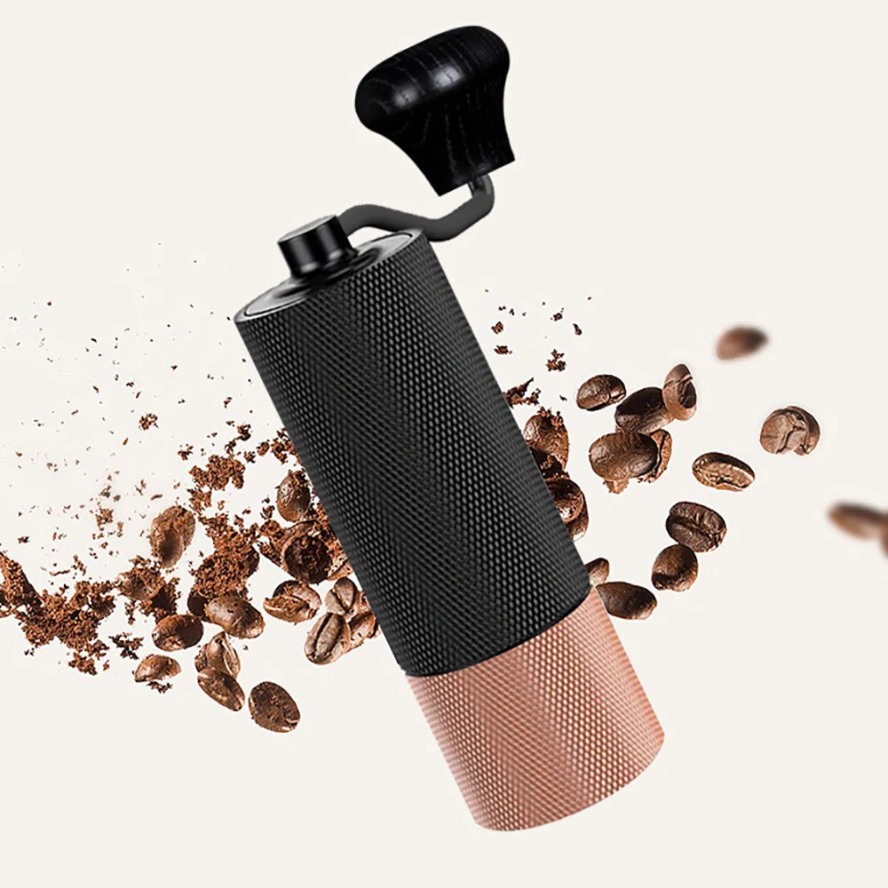 

AnneFish Portable Adjustable Coffee Grinder Hand Cranking High Quality Mini Mill With Double Bearing Send Cleaning Brush
