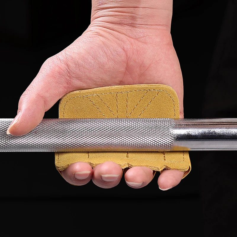 Кожаные перчатки для тренировок по тяжелой атлетике защита ладоней мужчин и