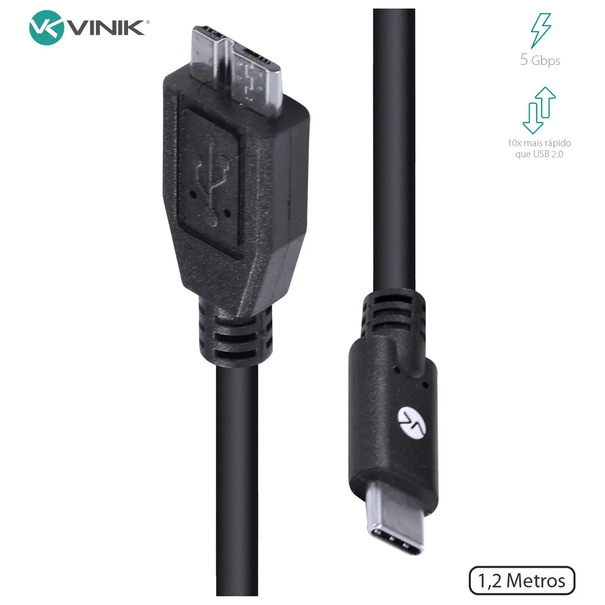 

USB CABLE TYPE C X MICRO USB B V3.2 GEN1 5GBPS 1 METRO - C32MUB-12