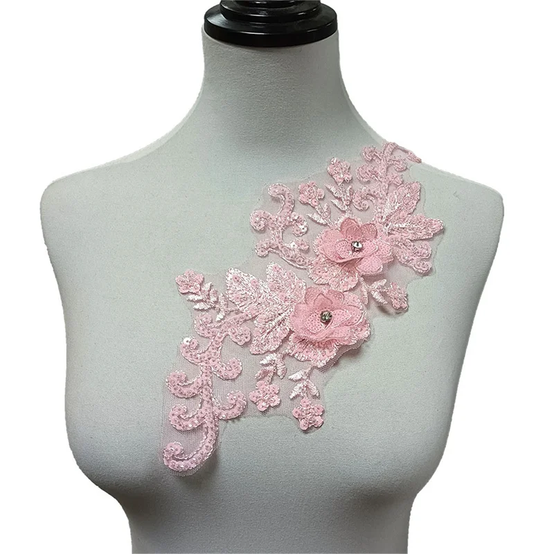 1 шт. 3D вышивка в виде лепестков украшение бисером искусственная аппликация