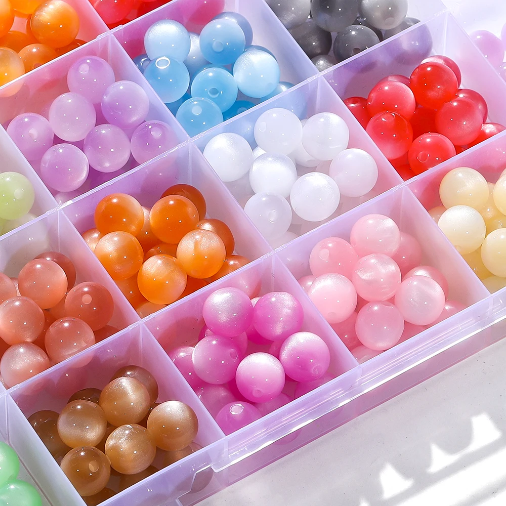 10/20 шт. 8/10/12 мм різнокольорові круглі полімерні намистини, вільні розпірні намистини для виготовлення ювелірних виробів, браслети ручної роботи, намисто, аксесуари