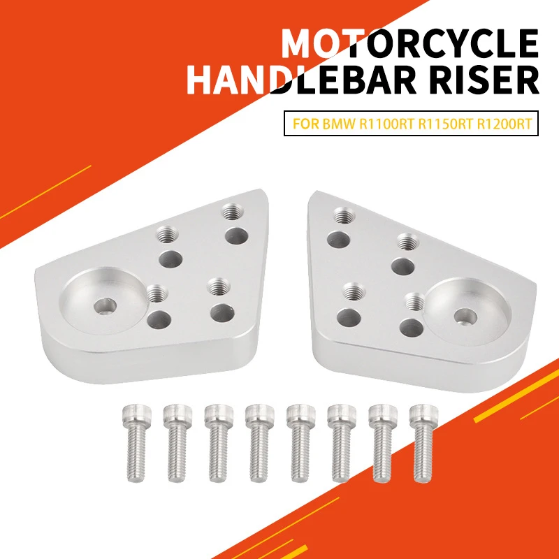 

Multifunctional Handlebar Risers Kit Practical Durable Right Side Riser Silver Motorcycle Accessories Parts Left Side Riser