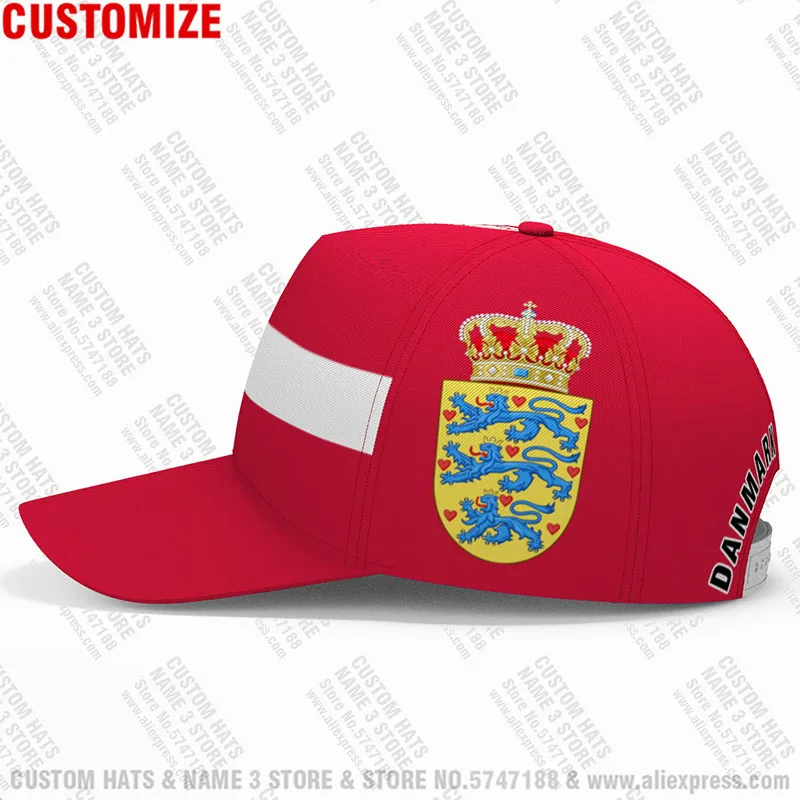 Бейсболка Дания индивидуальное имя номер логотип команды шляпы Dk Dnk Country Travel