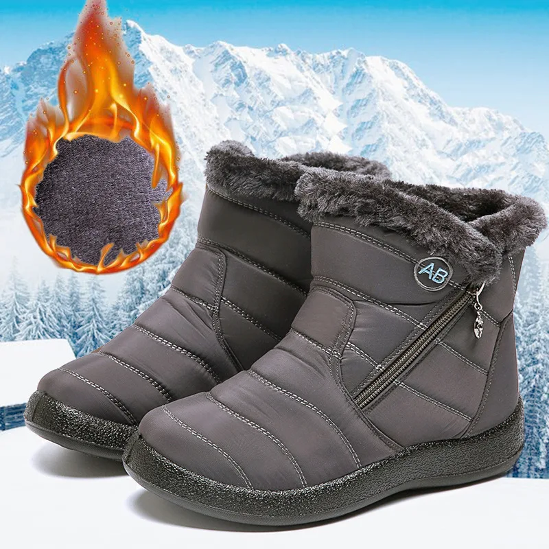

Women Boots 2021 Fashion Waterproof Snow Boots For Winter Shoes Women Casual Lightweight Ankle Botas Mujer Warm Winter Boots