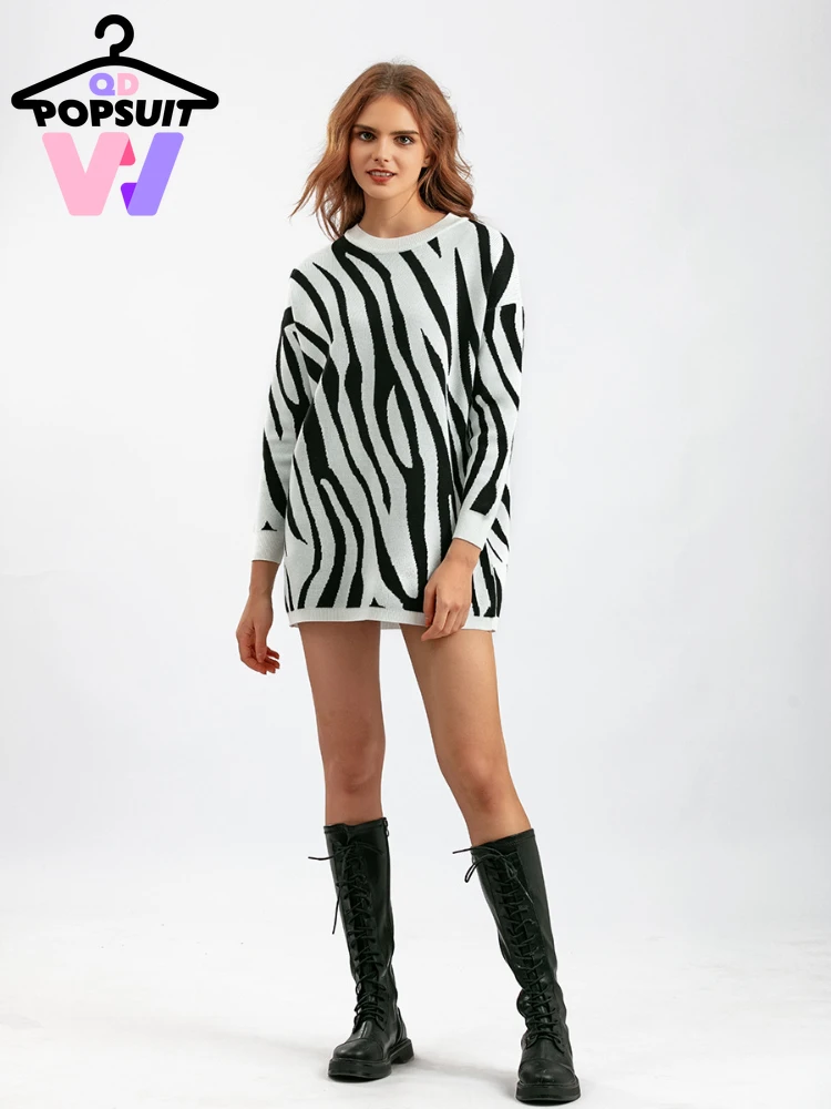 

New In Autumn Winter Women Knitted Pullover Mid Length Version Sweater Oversized Loose Sweaters Outerwear Tops Women's Clothing
