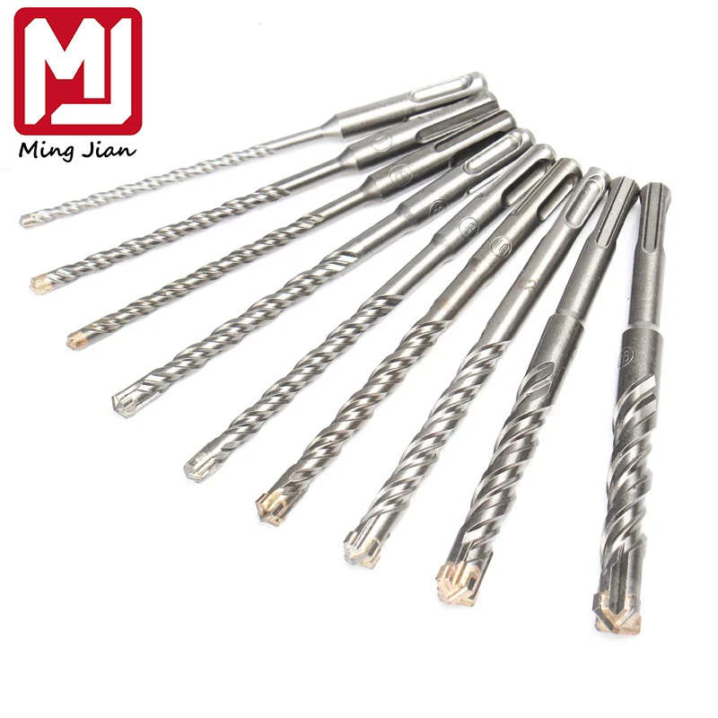 

5-16mm 9Pcs SDS Plus Shank 160mm Electric Hammer Drill Bits Set Cross Type Tungsten Steel Alloy For Masonry Concrete Rock Stone