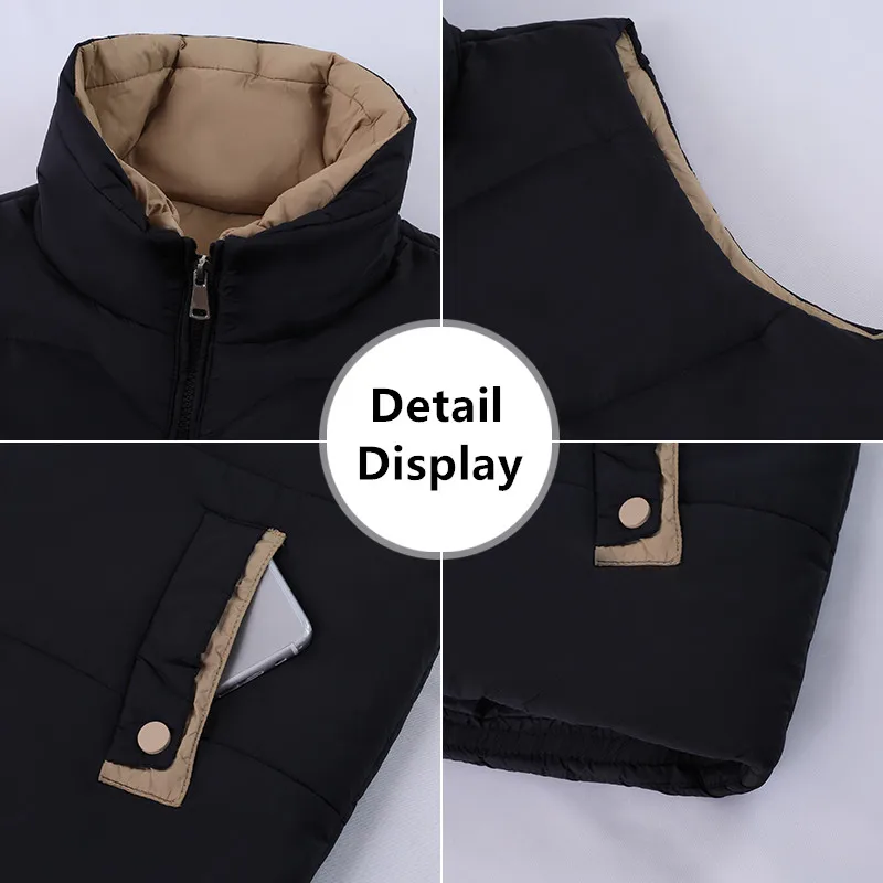 Женский Утолщенный Теплый Пуховый Жилет С Воротником-стойкой И