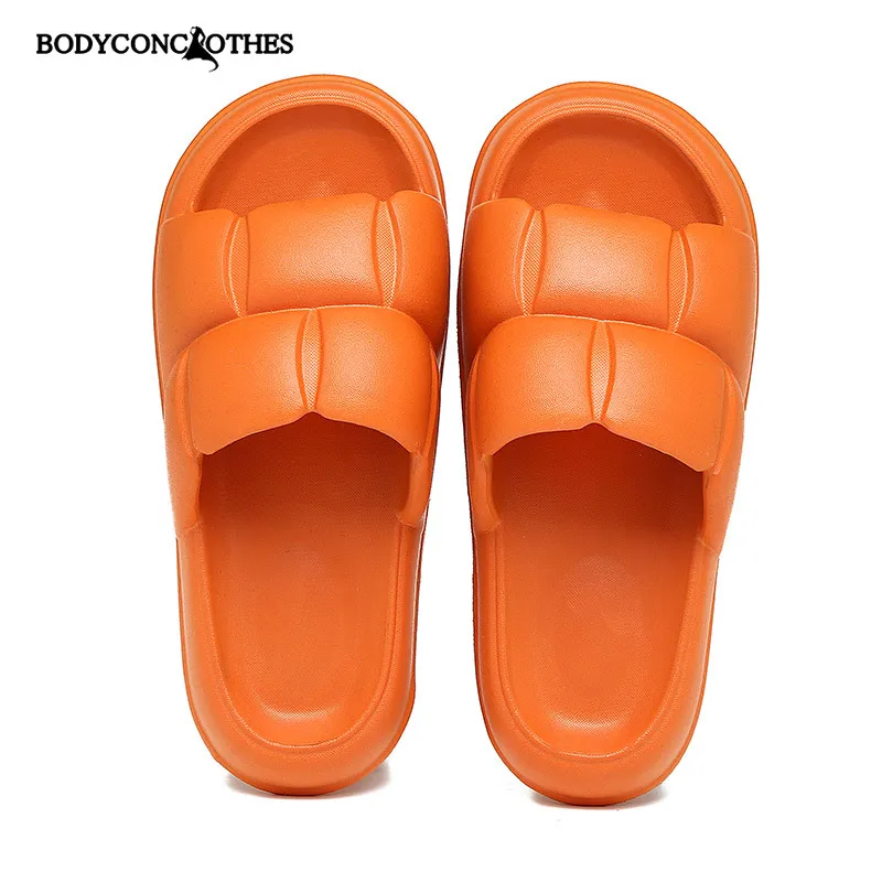 Summer Men's Women's Home Slippers Non-Slip EVA Bathroom Wear-resisting Shoes Indoor Bathing Soft-Soled Hotel Sandals Flip Flops
