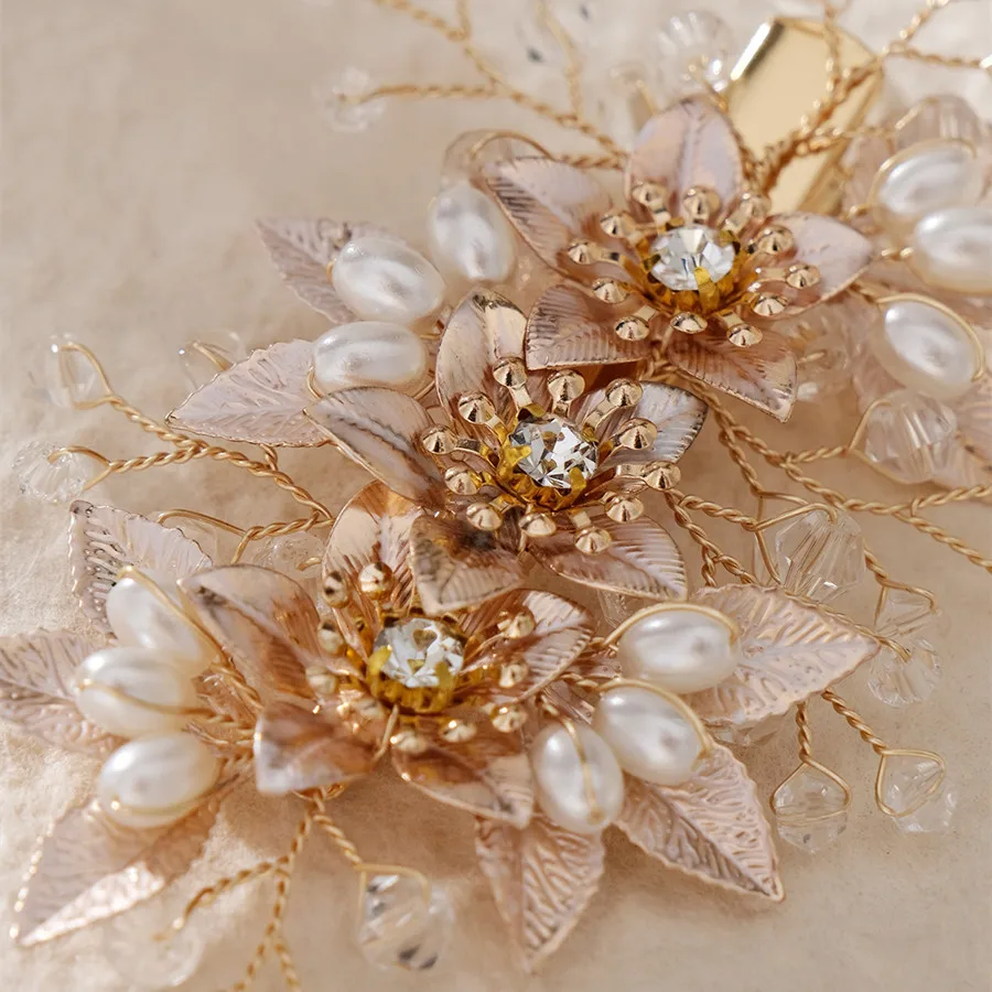 Новые свадебные аксессуары для волос женские ручной работы с цветком свадебное