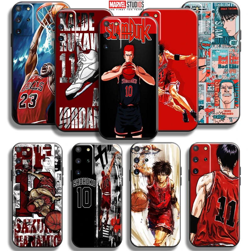 

Japan Anime SLAM DUNK Phone Case For Samsung Galaxy S20 S21 S22 FE Ultra 5G S22 S21 S20 S10 10E S9 Plus Liquid Silicon Carcasa