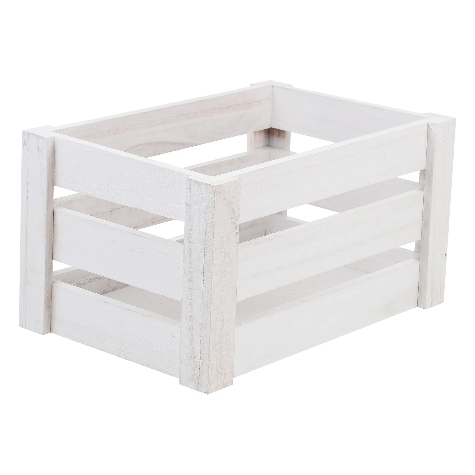 

Wood Wooden Storage Crate Box Crates Decorative Farmhouse Boxes Desktop Nestingbin Organizer Basket Flower Sundries Planter Gift