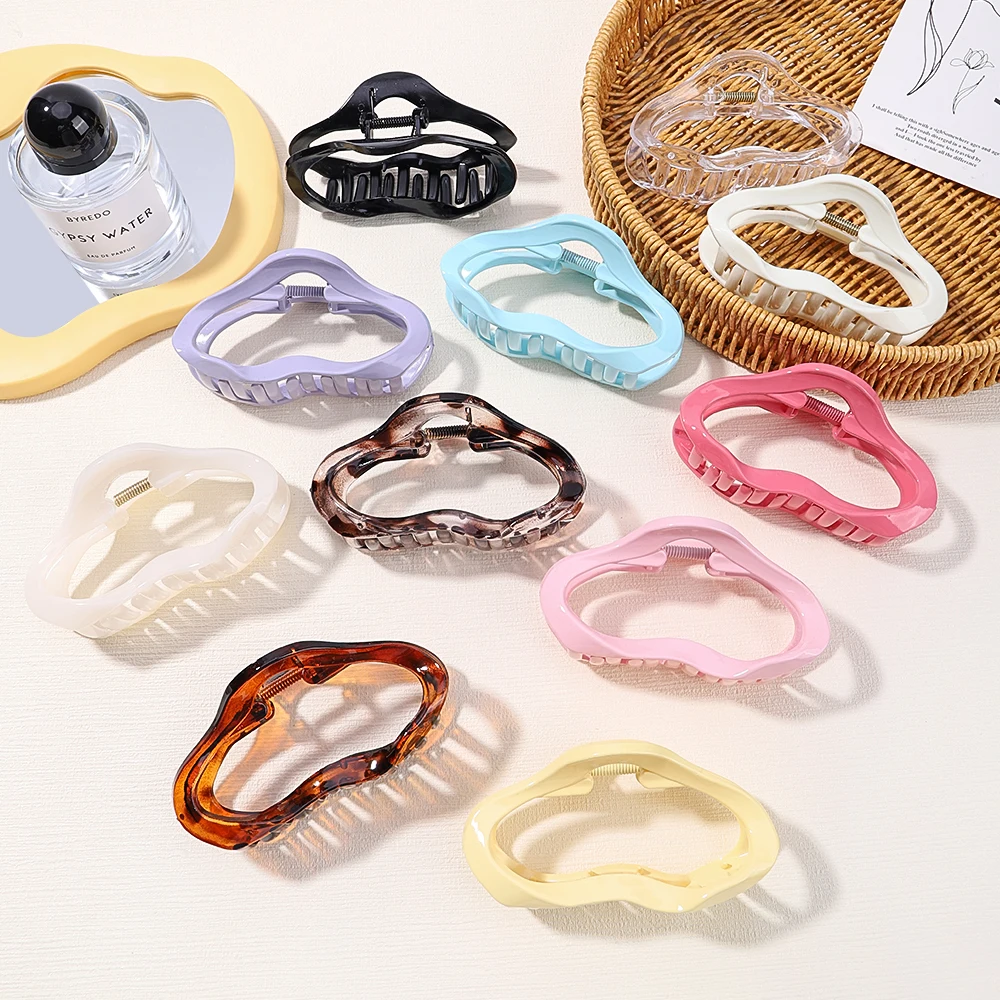 

1Pc Cloud Hair Claw Women's Acrylic Irregular Crab Hairpin Candy Color Exquisite Hair Accessories Korean Style Ponytail Headwear