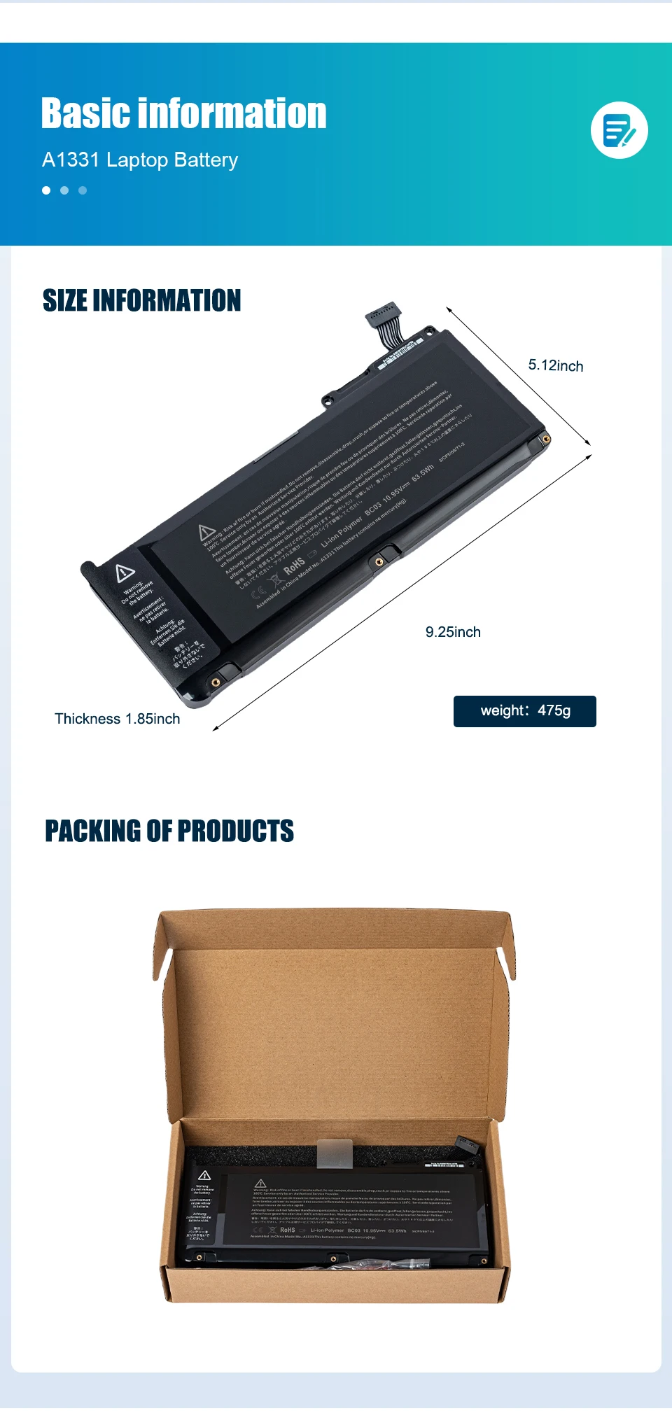 НОВЫЙ аккумулятор для ноутбука A1331 A1342 Apple MacBook 13 3 дюйма Unibody MC207LL/A MC516LL/A 020-6809-A