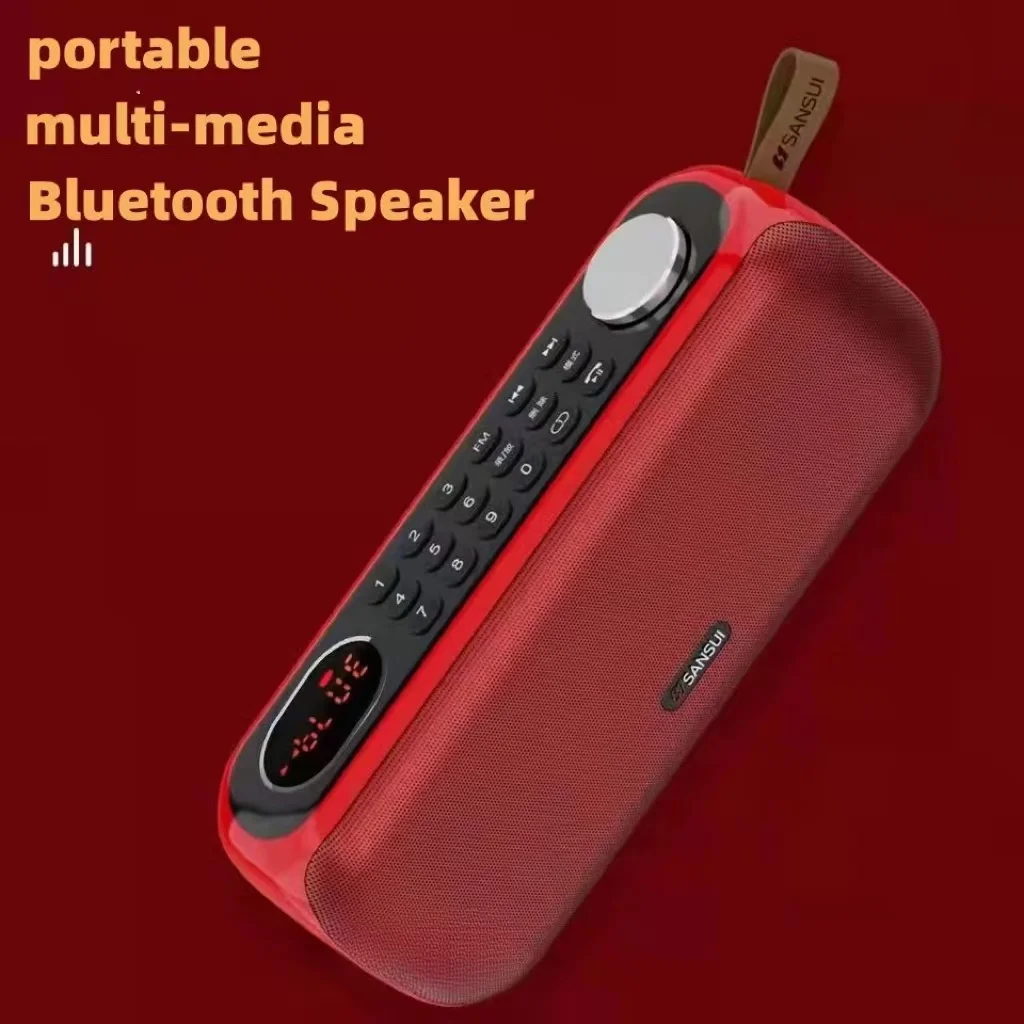 SANSUI F76 Портативный Bluetooth-динамик Открытый бас Беспроводной динамик FM-радио Ручка