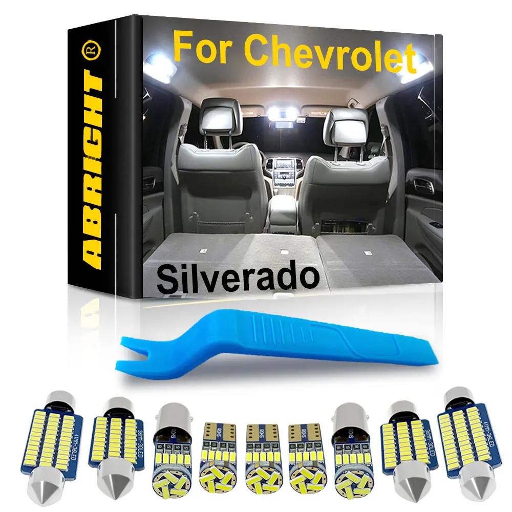 

Автомобильный внутренний светодиодный светильник для Chevrolet Chevy Silverado 1998 2000- 2014 2015 2016 2017 2018 2019 2020 2021 Canbus внутренняя Светодиодная лампа