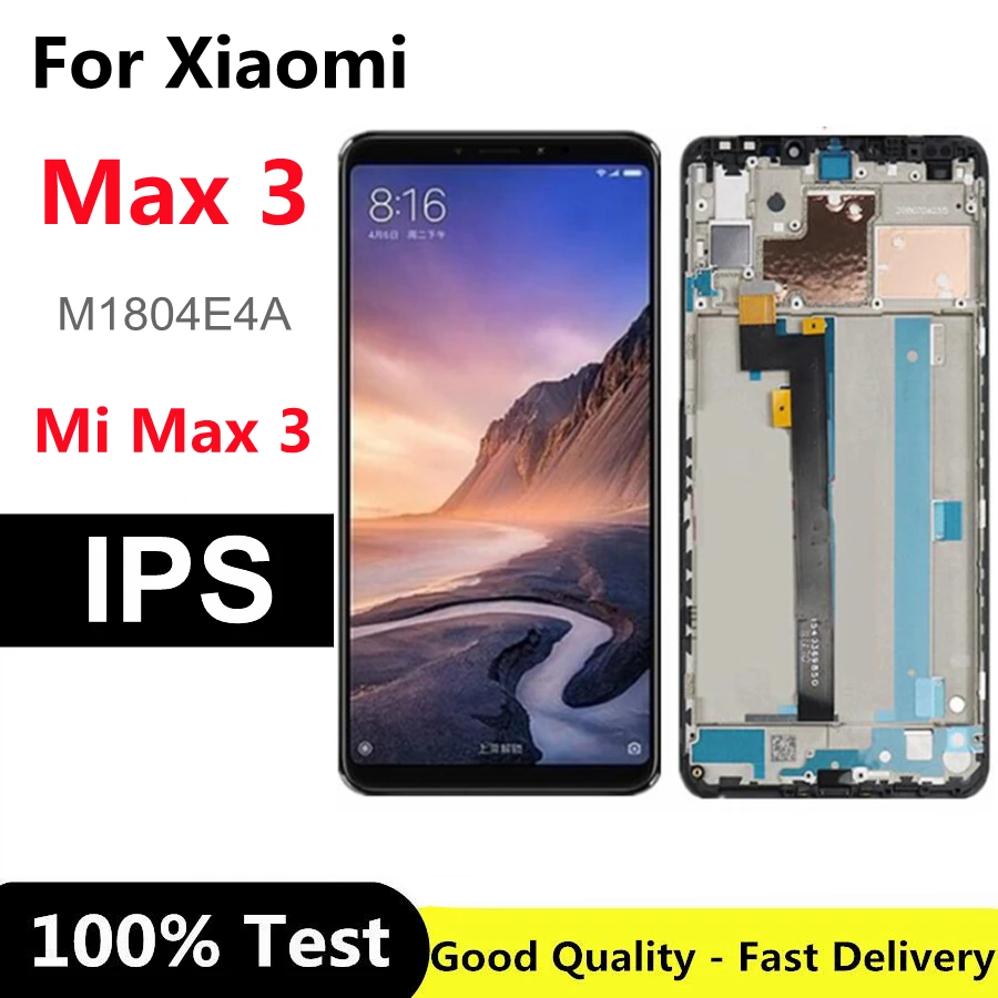 

6.9" max 3 LCD Screen For Xiaomi Mi Max 3 LCD With Touch Screen Digitizer Assesmbly For Xiaomi Mi Max 3 Max3 LCD Display
