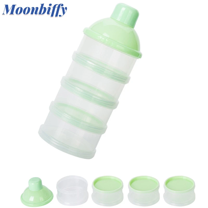 

Baby Milk Powder Formula Dispenser Feeding Food Container Storage Feeding Box Toxic-free for Infant Kids Four Grids Bottle Box