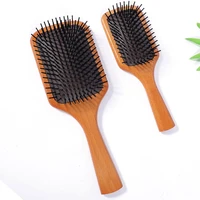 1pc wood comb professional healthy paddle cushion hair loss massage brush hairbrush comb scalp hair care healthy hair brush