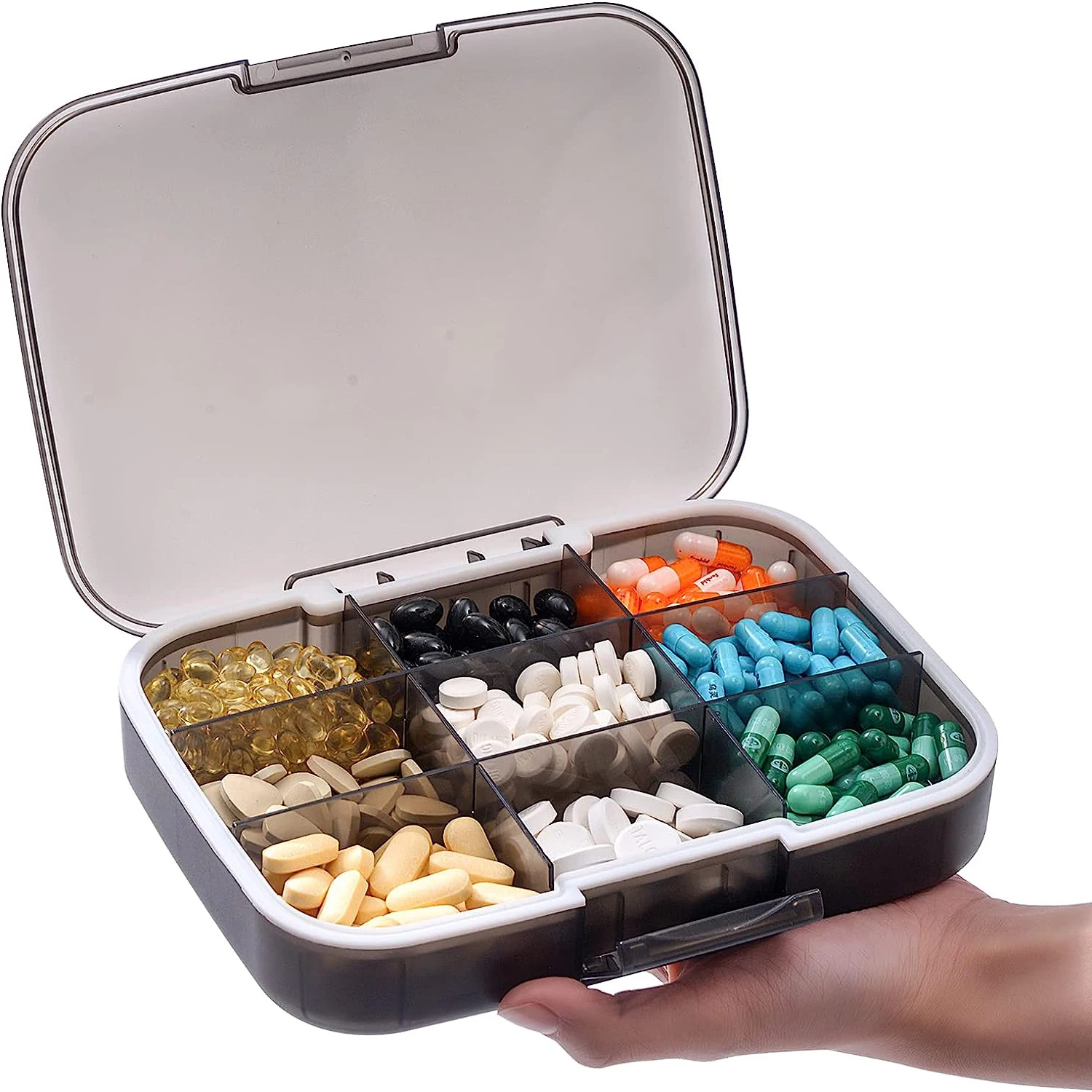 

High Capacity Pill Box Weekly 9 Grids Pills Storage Plastic Medicine Pill's Case Travel Health Care Drug Container Organizer