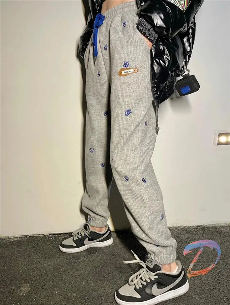 

Корейская версия, спортивные штаны Ader Error, высококачественные мужские и женские брюки с полной вышивкой, повседневные брюки большого размер...