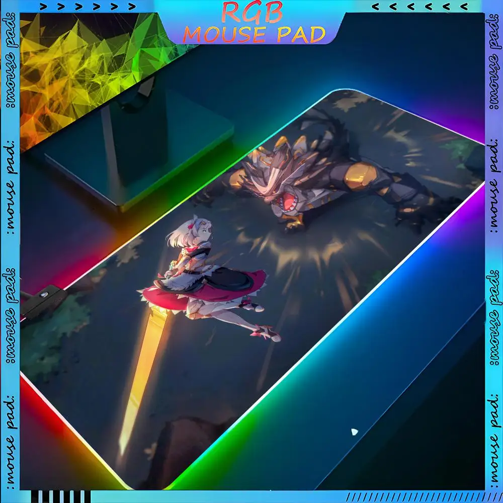 Японский игровой коврик для мыши Genshin Impact Noel RGB чехол клавиатуры настольный