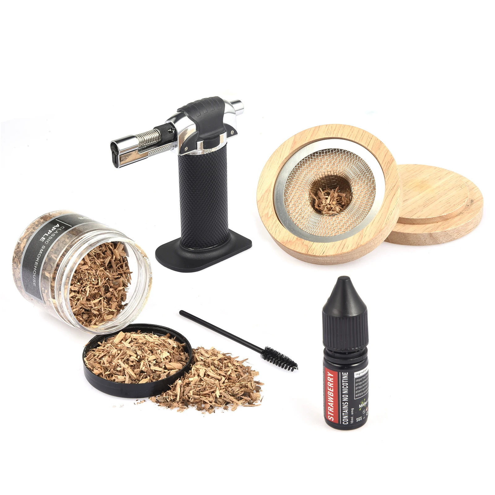 

Smoker Cocktail Bartender Kit Portable Smoking Infuse Cocktails Smoker Kit With Torch Cocktails Smoker Kit For Wine Whiskey Cock