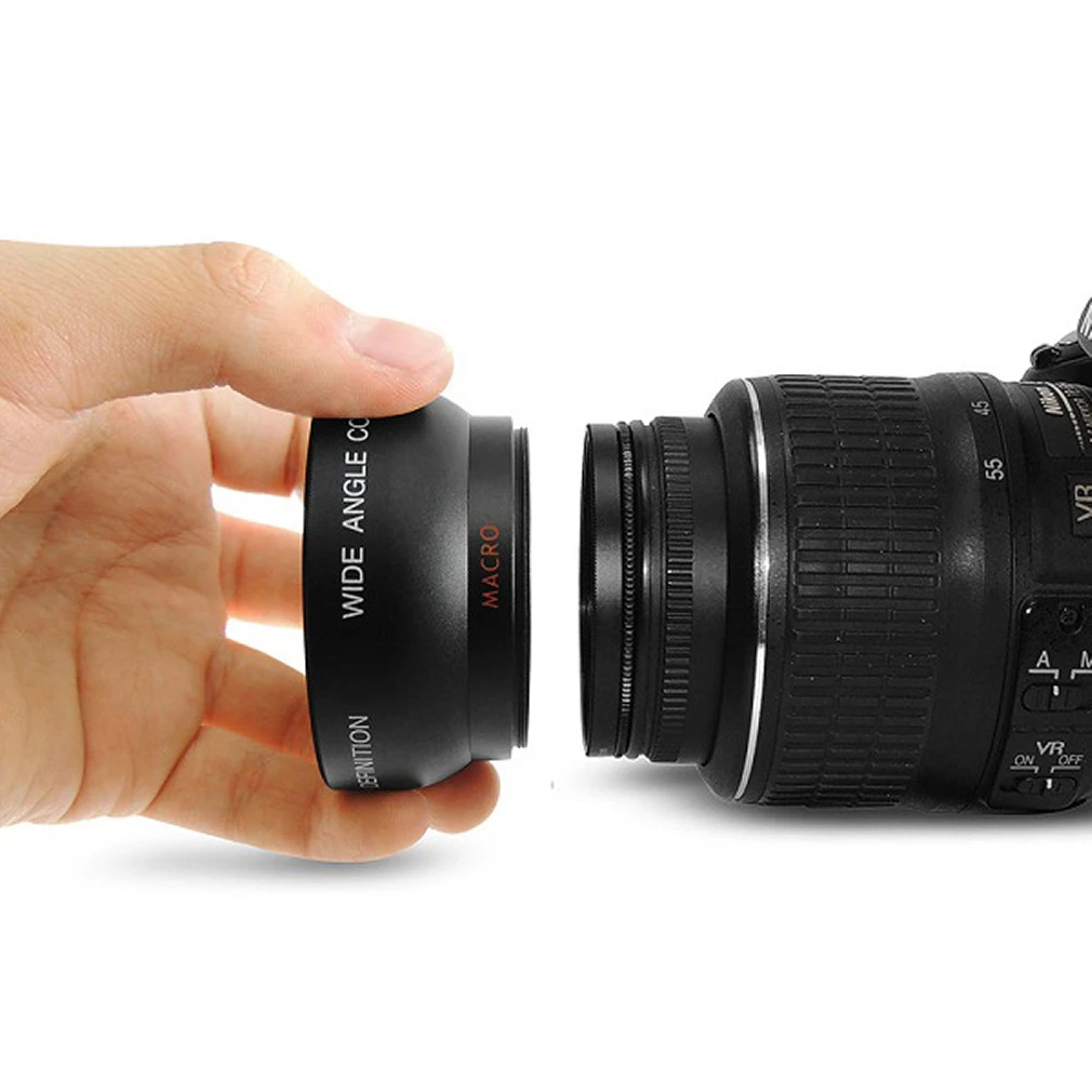 

Professionele 52MM 0.45 x Groothoek Macro Lens voor for Nikon D3200 D3100 D5200 D5100 Zwart Super Groothoek Drop verzending