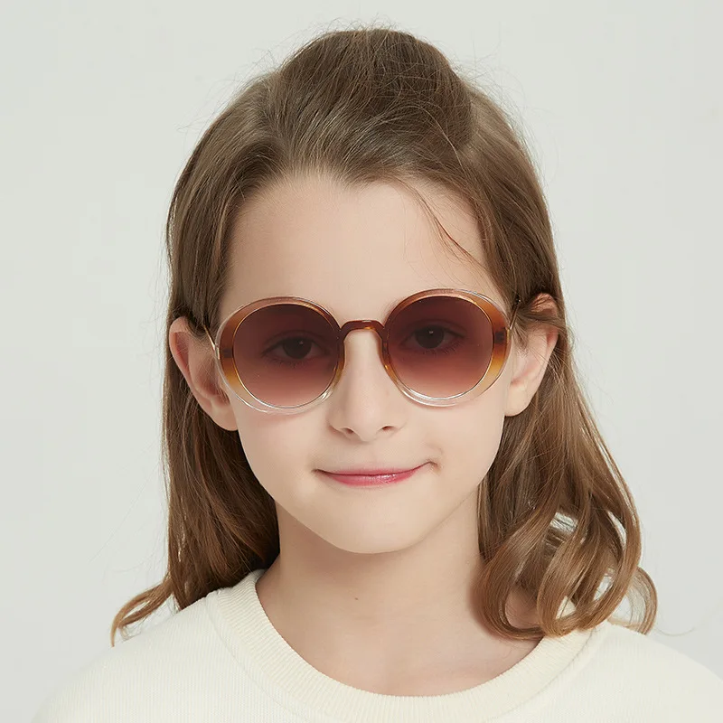 

New Fashion Kid Sunglasses Girls Gradient Sun Glasses Boys Oversized Round Sunglass Children Colored Glasses UV400