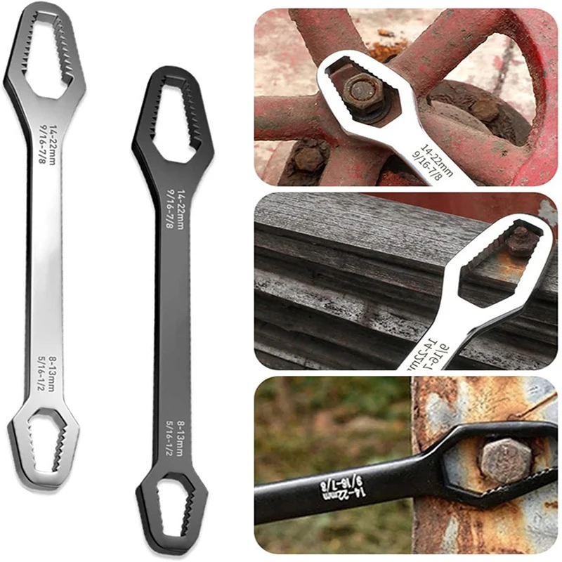 

Universal Wrench Tool Multifunction Adjustable Spanner Double Mouth Universal Set Repair Pipe Mechanical Workshop On Hand Wrench