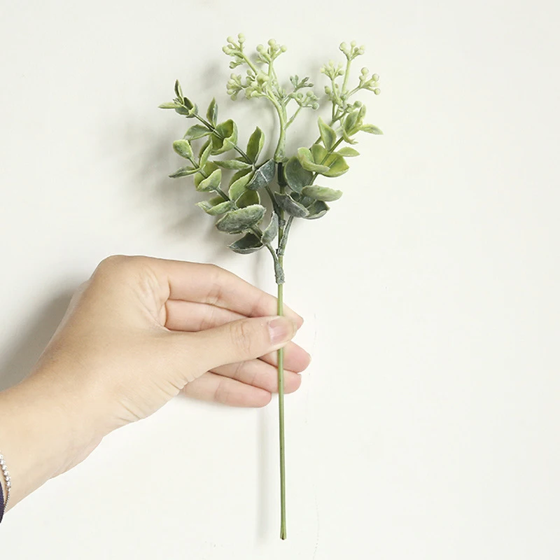 

Artificial Eucalyptus Leaves Greenery Stems Real Touch Faux Eucalyptus Leaf Branches for Home Party Wedding Decoration