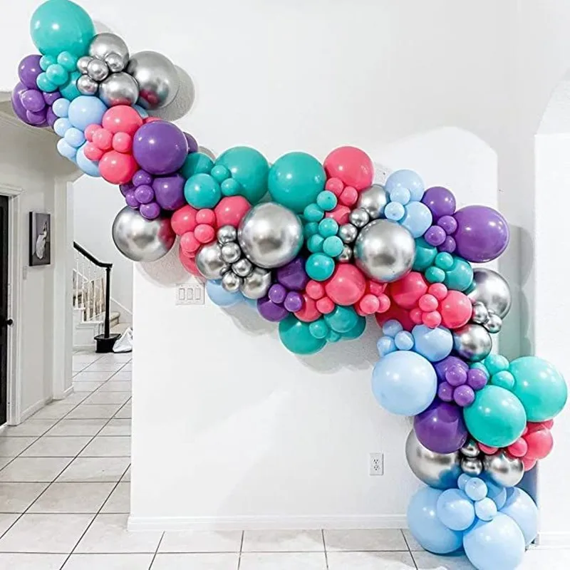 126 шт. воздушные шары с хвостом русалки гирлянда арка розовый фиолетовый