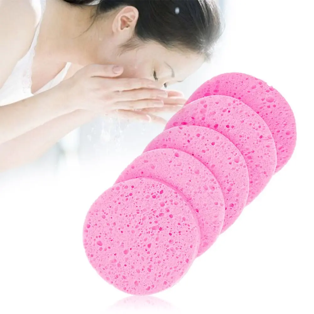 

5Pcs Soft Cleanup Exfoliator Skin Care Body Facial Cleaner Face Wash Pad Cleansing Sponge Compress Puff