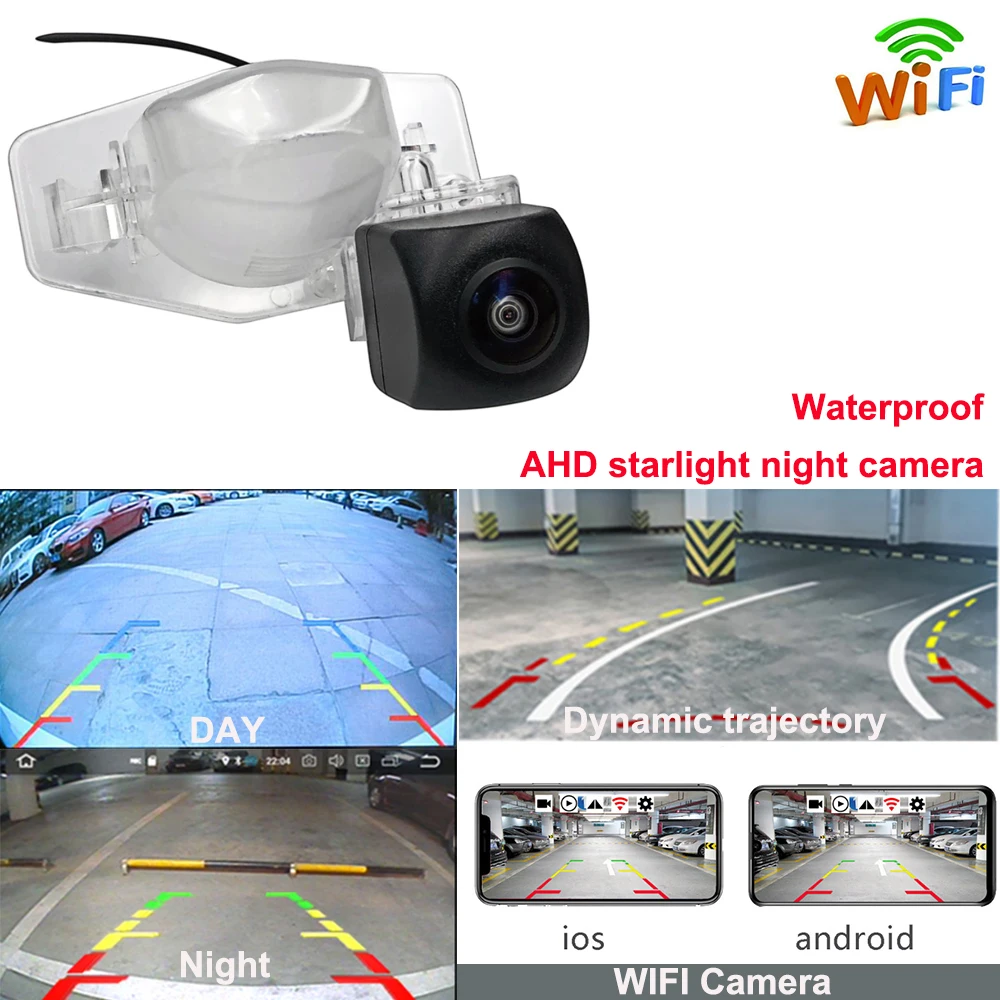 

Автомобильная камера заднего вида для заднего вида, динамическая траектория для Honda Odyssey Accord Crosstour CR-V CRV Fit Jazz HRV CRZ CRX 2012