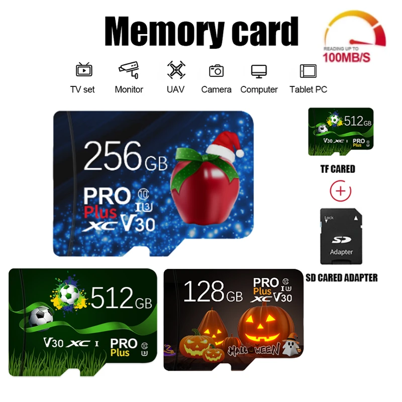 

Original 64GB Memory Card Class 10 High Speed Mini SD Card 32GB 128GB 256GB TF Flash Card for Smartphone/Surveillance Camera