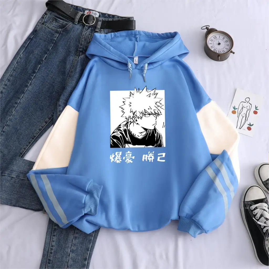 Мой герой Академия Katsuki Bakugo цветные подходящие толстовки Свитшот Harajuku пуловер