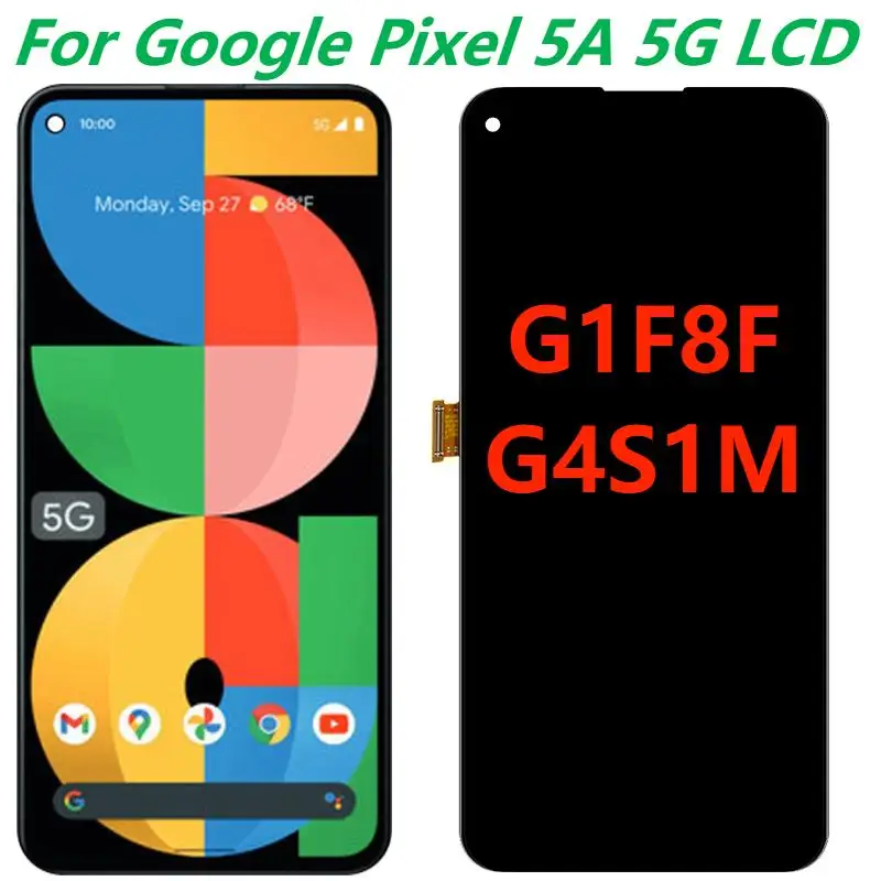 

Original 6.34" AMOLED For Google Pixel 5A 5G LCD Display With Frame Pixel 5A G1F8F G4S1M Display Touch Screen Digitizer Assembly