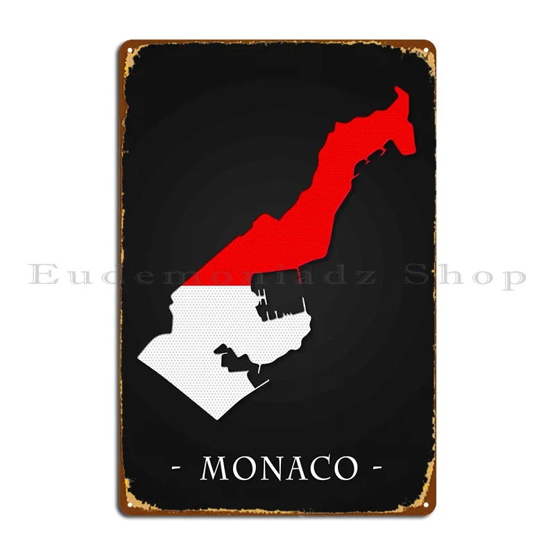 

Карта округа Монако металлический знак плакат гостиная фотообои дизайн бар пещера фотоплакат