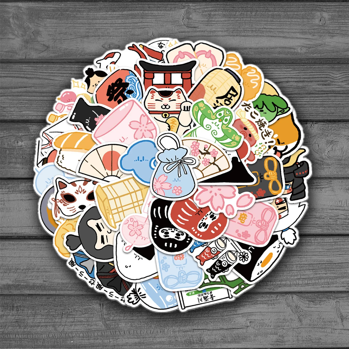 

50 шт. наклейки в японском стиле амулет мира Карп стример эстетические наклейки граффити наклейки водостойкие скейтборд ноутбук детская игр...